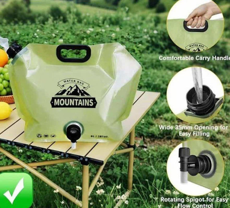گالن آب 8 لیتری تاشو مدل Water Bag-8L